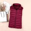 Giacca in Piumino d'Anatra Bianca Gilet da Donna Autunno Inverno Senzamaniche Gilet Caldo Leggero Piumino Top Femminili Capispalla 8XL