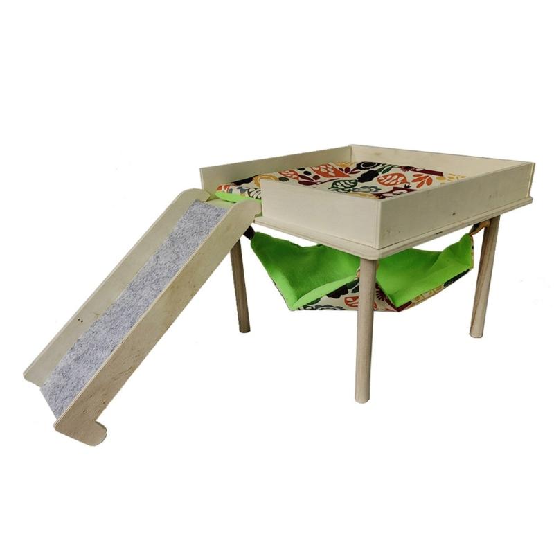 

Wood Climbing Platform for Guinea Pigs Chipmunk Natural Wood Hideout Play Hideaway Castle Toy for Guinea Pigs Hamster 1
