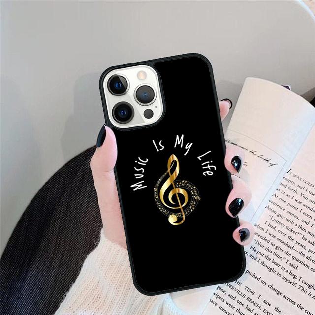 Music Notes Phone Case Cover For iPhone 17 Air 15 16 14 13 12 Pro Max 11 Pro Max Plus Coque Shell