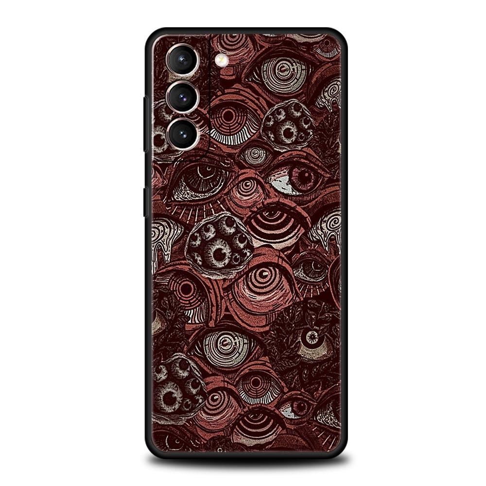 Phone Case Cover for Samsung Galaxy S26 S25 S24 S23 S22 S20 S21 FE Ultra Plus S25 Edge Soft TPU Capas Trendy Cool Eyes Creative