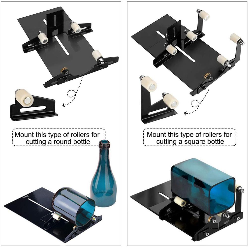 New Glass Bottle Cutter Tool Square Round Wine Beer Glass Sculptures Cutter Machine for Beer Glass Cutting Bottles Holder DIY