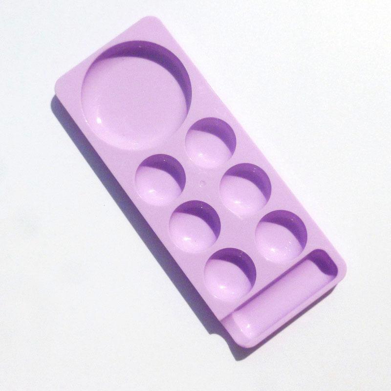 

1 шт., палитра для дизайна ногтей, накладные кончики ногтей, смешивание цветов, палетка для рисования, гель-лак, дисплей, полка, маникюрный инструмент, украшение для ногтей, хранение фиолетовый