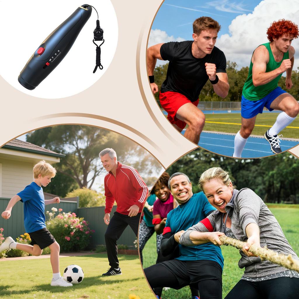 Pfeife Elektronische Pfeife 3 laute Töne für Schiedsrichter Fußball & Basketball Sporttraining Mit Sicherheitsband