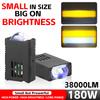 2PC Car Grile LED Light Pods Car Front Headlight 180W Motorcycle ATV UTV Projector Lens Car Fog Offroad 38000LM with Fan 10V-36V