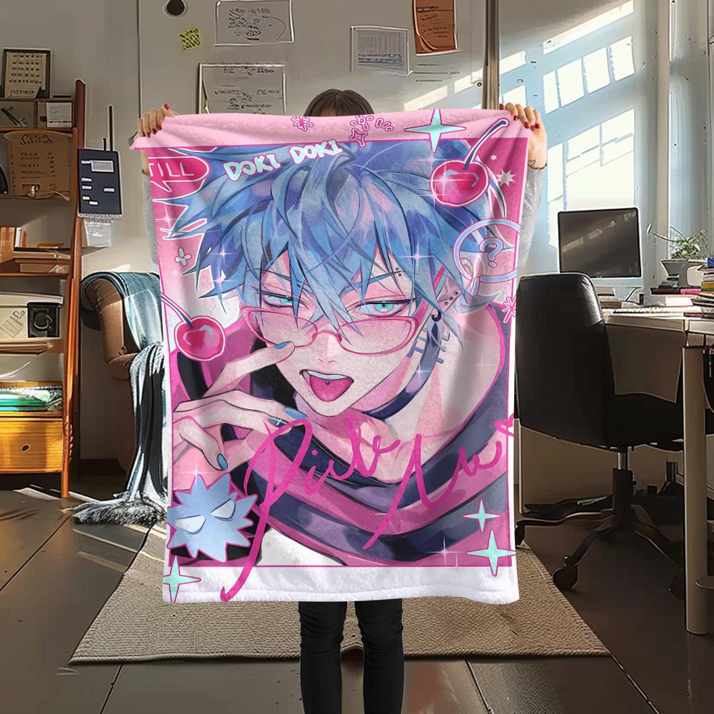 1PC Alien Stage Print Flannel Blanket, High quality All Seasons, Home Decor, Warmth and Comfort, Perfect for Christmas Gifts