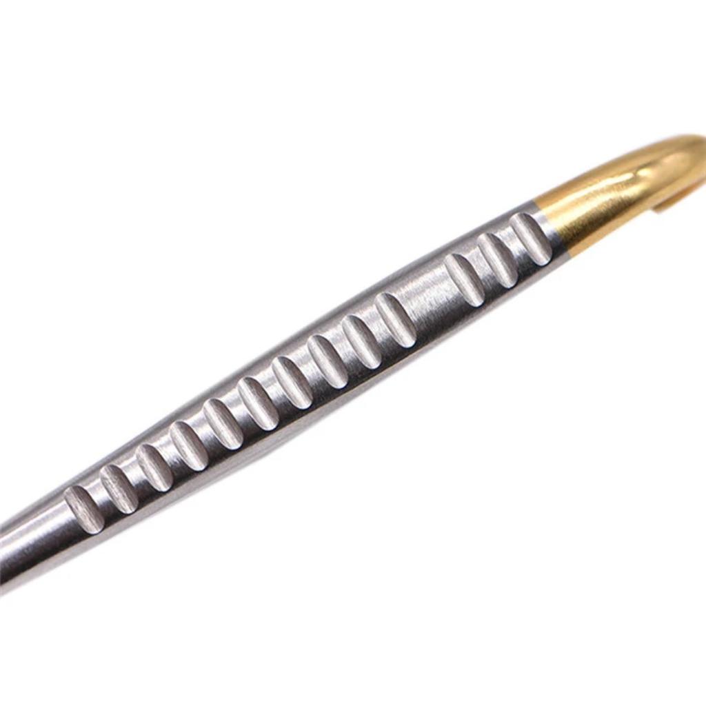 Durable And Safe Dental Needle Holder Forceps Straight Head Curved Gold Plated Handle Stainless Steel Orthodontic Plier Dental Clinic Instrument