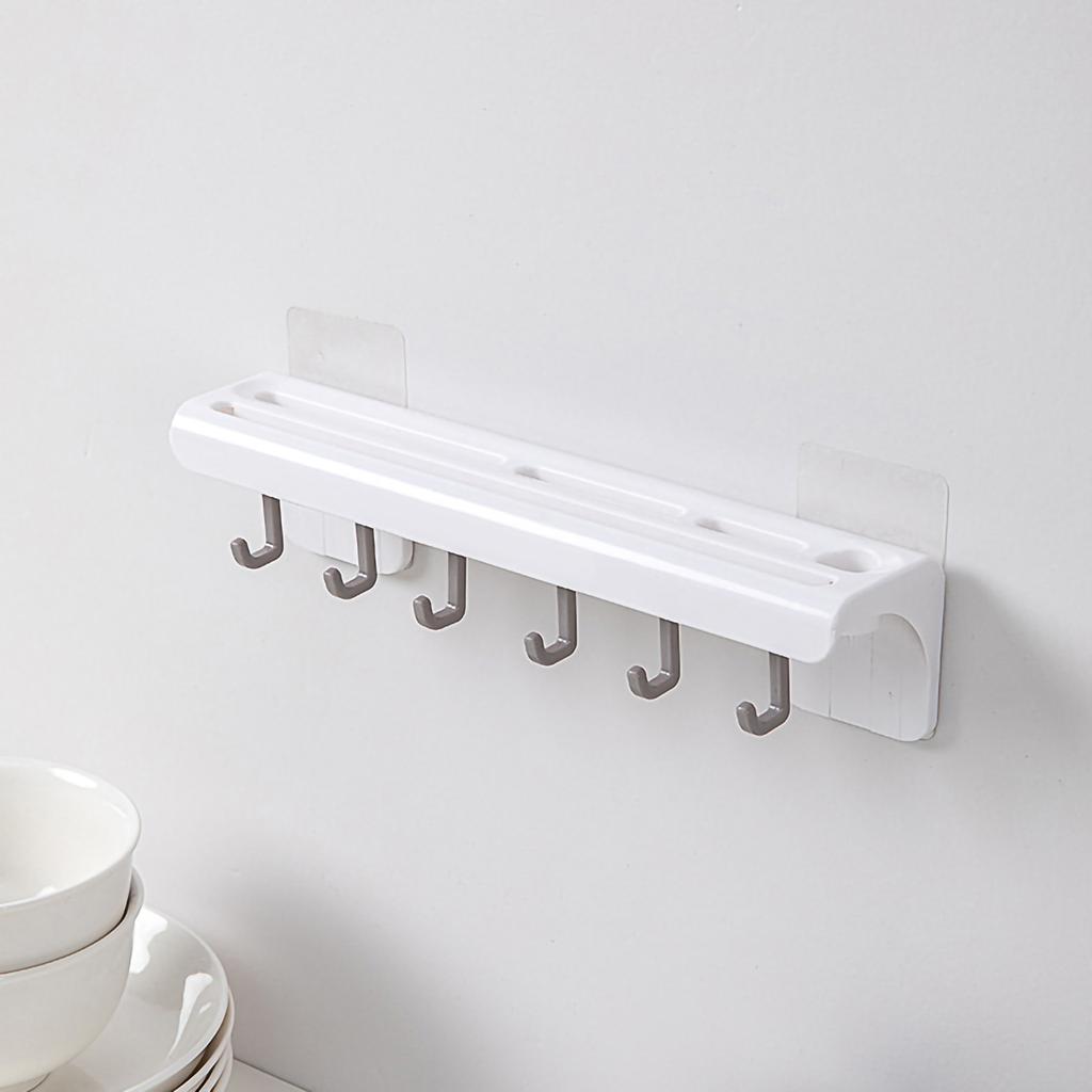 Kitchen Knife Holder with Removable Hooks Spoon Shovel Fork Storage Rack Multifunctional Wall