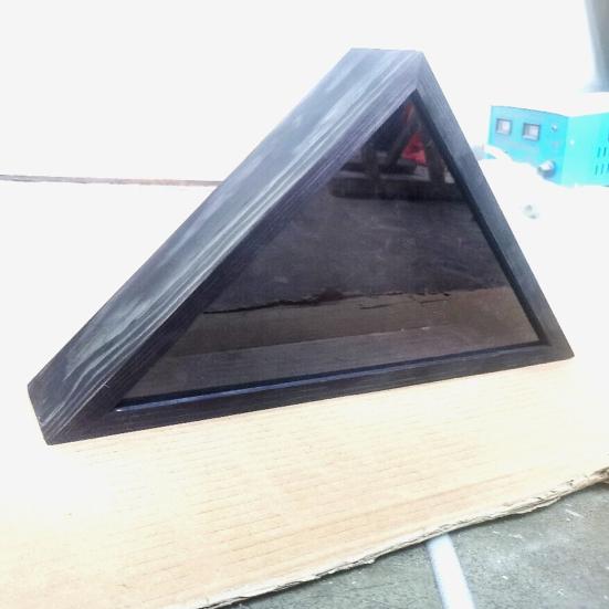 American Flag Display Case Wooden Triangle Flag Holder Smooth Edge Burr Free Rustic Wall Mounted Flag Box Memorial Flag Holder