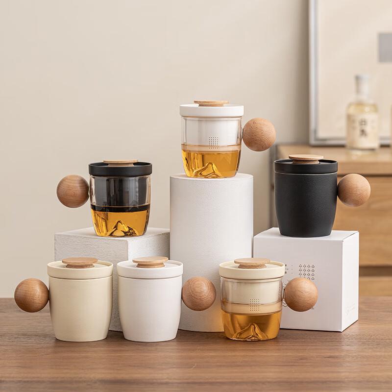 Personal Borosilicate Glass Tea Infuser Mug with Lid