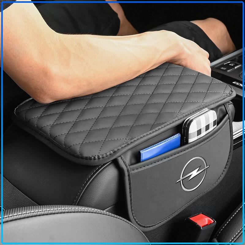 For Opel Astra H G Corsa Insignia Astra Antara Meriva Zafira Interior 1Pc Leather Auto Consoles Car Armrest Cushion with Storage Car Styling