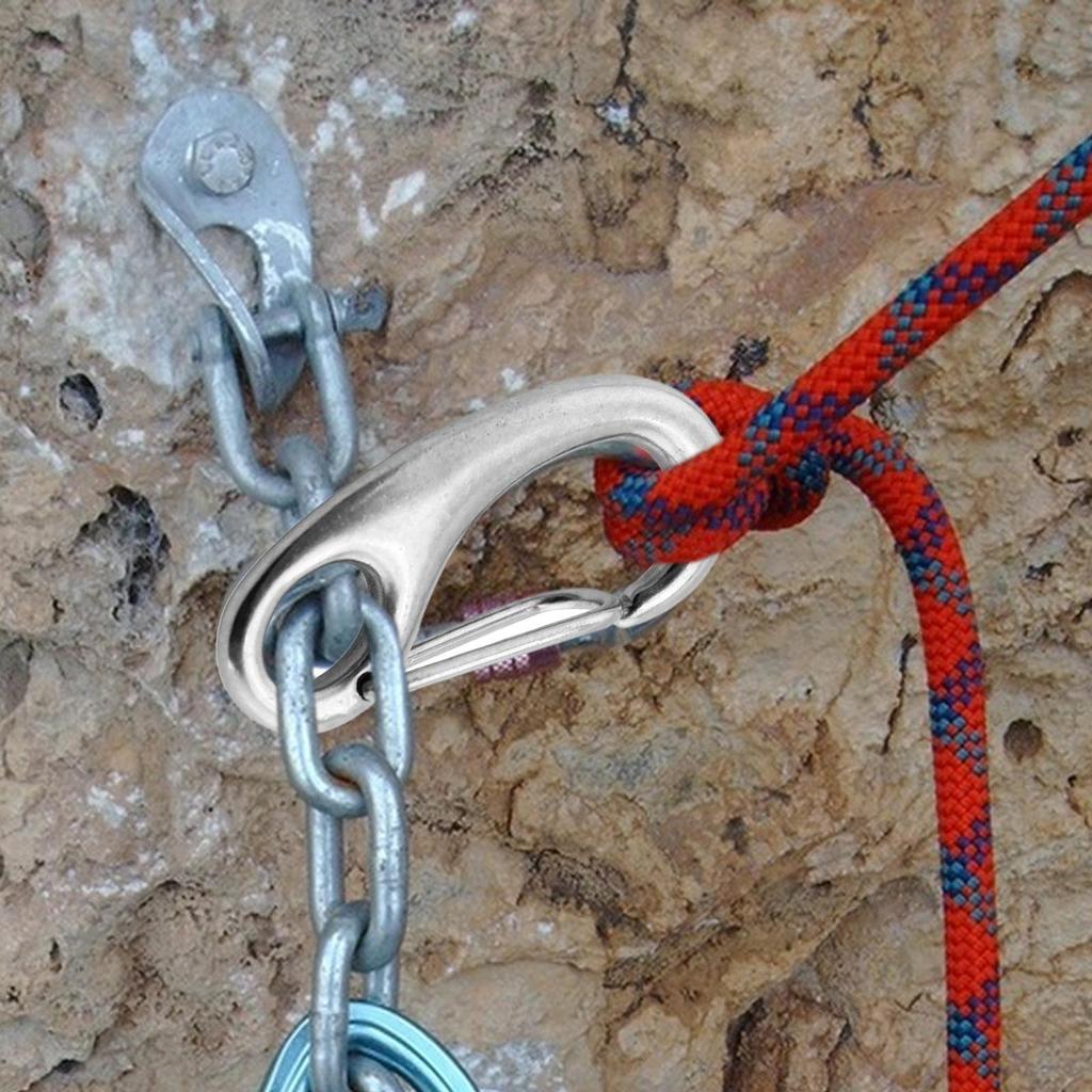 10 Stück Boots Marine Eiform Federhaken Edelstahl Eiform Feder S-Haken Clip Schnellverbinder Karabiner 30/40/50mm