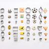 Mini Cookie Cutters Set, Stainless Steel Cake Molds,Children's DIY Biscuit Mold, Pastry,Dough,Pies,Fondant,Clay, 24 Pcs