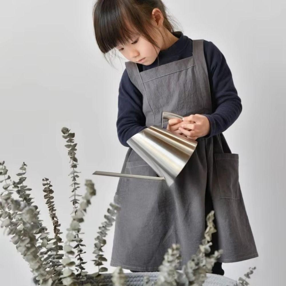 Solid Color Florist Apron Adult/Children Children's Apron Kitchen Cooking Apron  Housework Cleaning