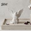 Minimalist Shelf Decor Angel Cat Desk Ornament Matte White 3D Printing Figurine Healing Home Winged Sculpture for Office And Desktop PLA Material