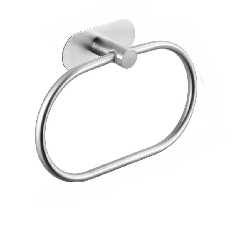 1PC Wall Mounted Toilet Towel Holder Stainless Steel Cloth Rack Kitchen Roll Towel Holder Bathroom Towel Hanger Hanging Organizer