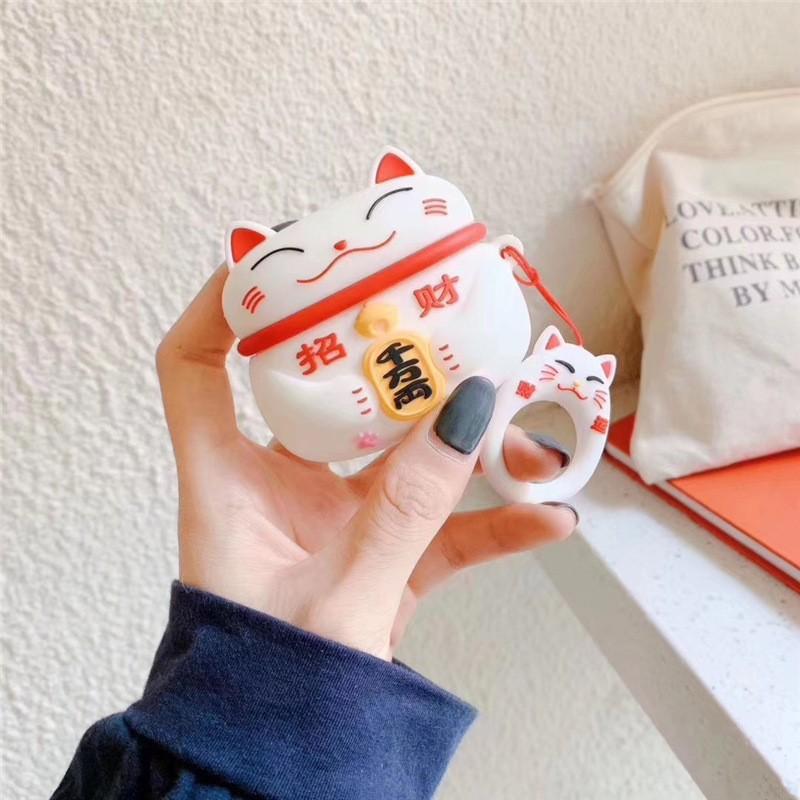 Cartoon lucky cat apple AirPods pro 1/1/1 new third generation bluetooth headset case silicone