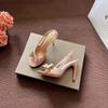 Pointed Stiletto Bow High Heels Elegant Design Showing Legs Long Open-toed Sandals  Dating Feeling Everyday