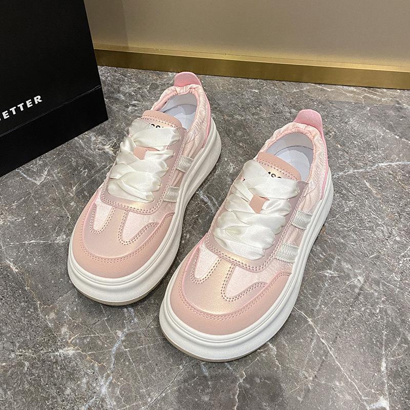 

Женские повседневные массивные кроссовки на платформе, легкие дышащие прогулочные туфли, противоскользящие удобные удобные теннисные кроссовки на шнуровке для женщин, кроссовки для бега 40 розовый