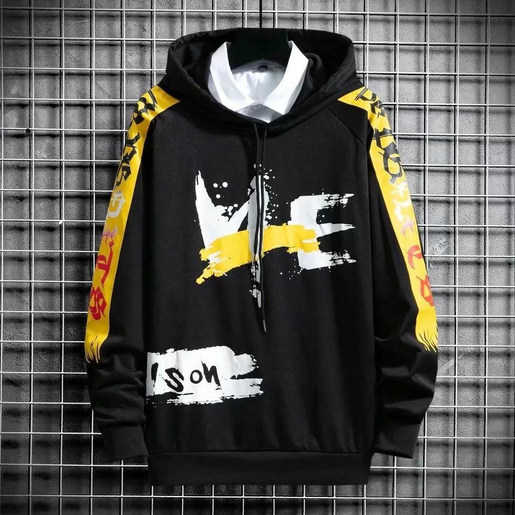 Spring & Fall Men Pullover and Pants Suit Campus Clothing Hooded Sweater Casual Loose Sports Suit