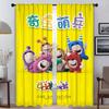 Oddbods Window Curtain for Room 2 Panel Halloween Decoration Partition Kitchen Curtains Tulle for Bedroom Shades Living Blackout