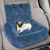 Dogs Car Seat Travel Dog Bed with Safety Straps Plush Fluffy Pet Seat with Non-Slip Backing Detachable Washable Cushion for Small Large Dogs