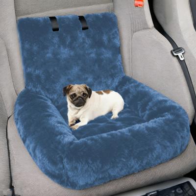 Yousheng Hunde Autositz Reise Hundebett mit Sicherheitsgurten Plüschiges Haustiersitzkissen mit rutschfester Unterseite Abnehmbares Waschbares Kissen für Kleine Große Hunde