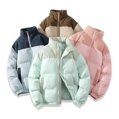 Casaco Grosso Quente de Inverno Acolchoado de Algodão para Homem Versão Coreana Casual à Prova de Vento Gola Alta Masculino e Feminino