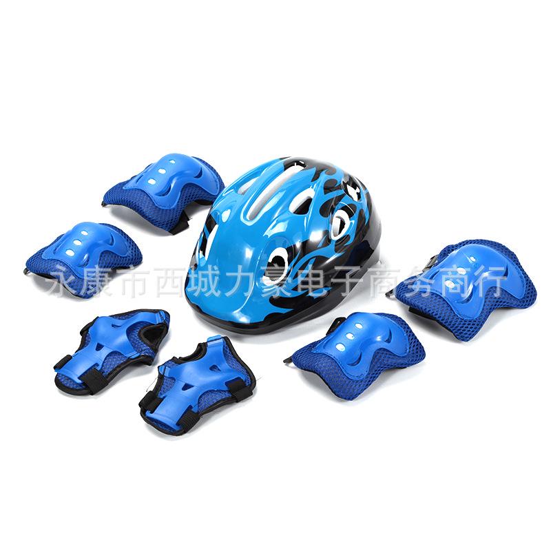Children's Seven-Piece Safety Gear Set: Helmet, Knee Pads for Balance Bike, Roller Skates, Skateboard, and Twist Car.