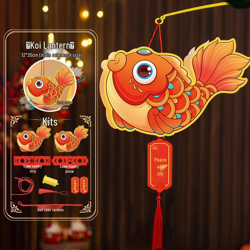 Handheld Luminous Flower Lantern for 2026 Chinese New Year - Year of the Horse DIY Kit