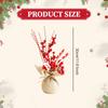 Tabletop Artificial Christmas Tree Burlap Base Mini Xmas Tree Art Crafts Tiny Christmas Trees for Festival Decoration