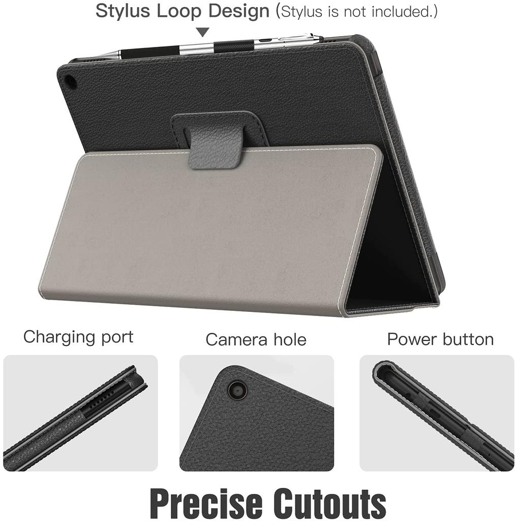 Custodia In Pelle PU Con Supporto E Penna Per Lenovo Tab E10, M7, M8, M10 - Iniziale Regno Unito