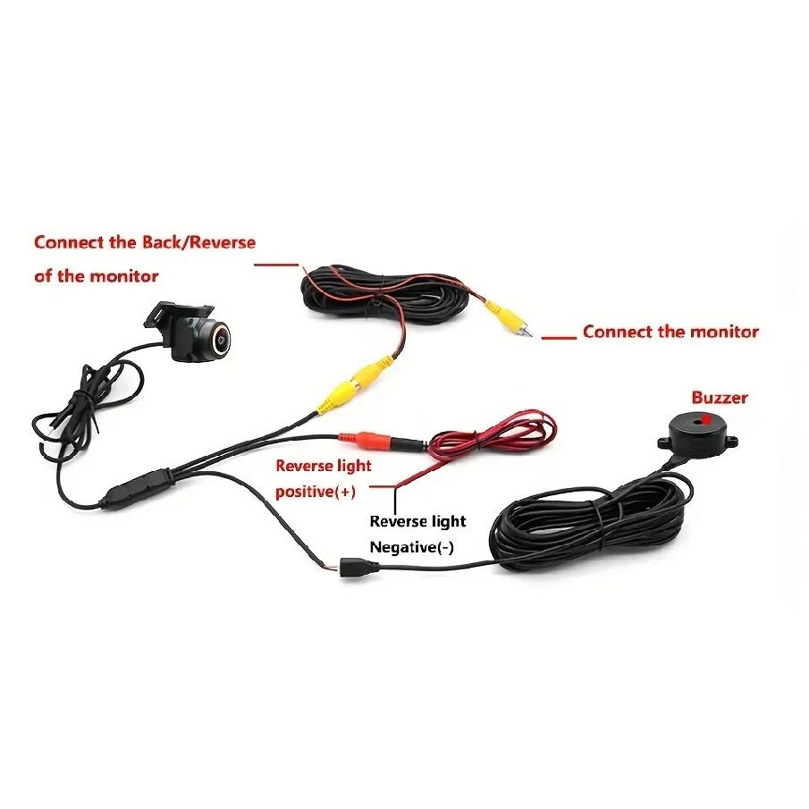 AI Smart Car Camera - 170° Fish Lens, BSD & ADAS Alerts, AHD-1080P, Front/Rear/Left/Right View Backup Camera with Buzzer Alarm