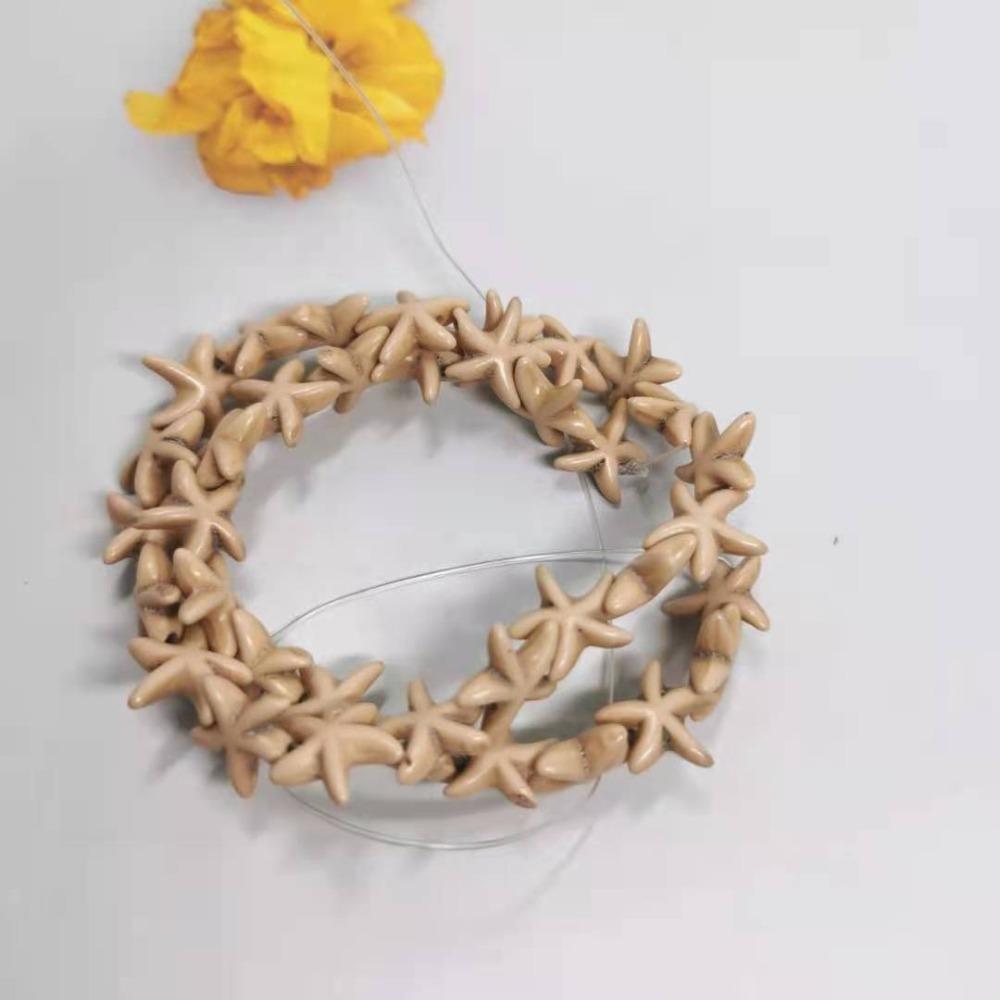Stone Powder Starfish Turquoise Beads Waterproof DIY Anklet Accessory Bracelet