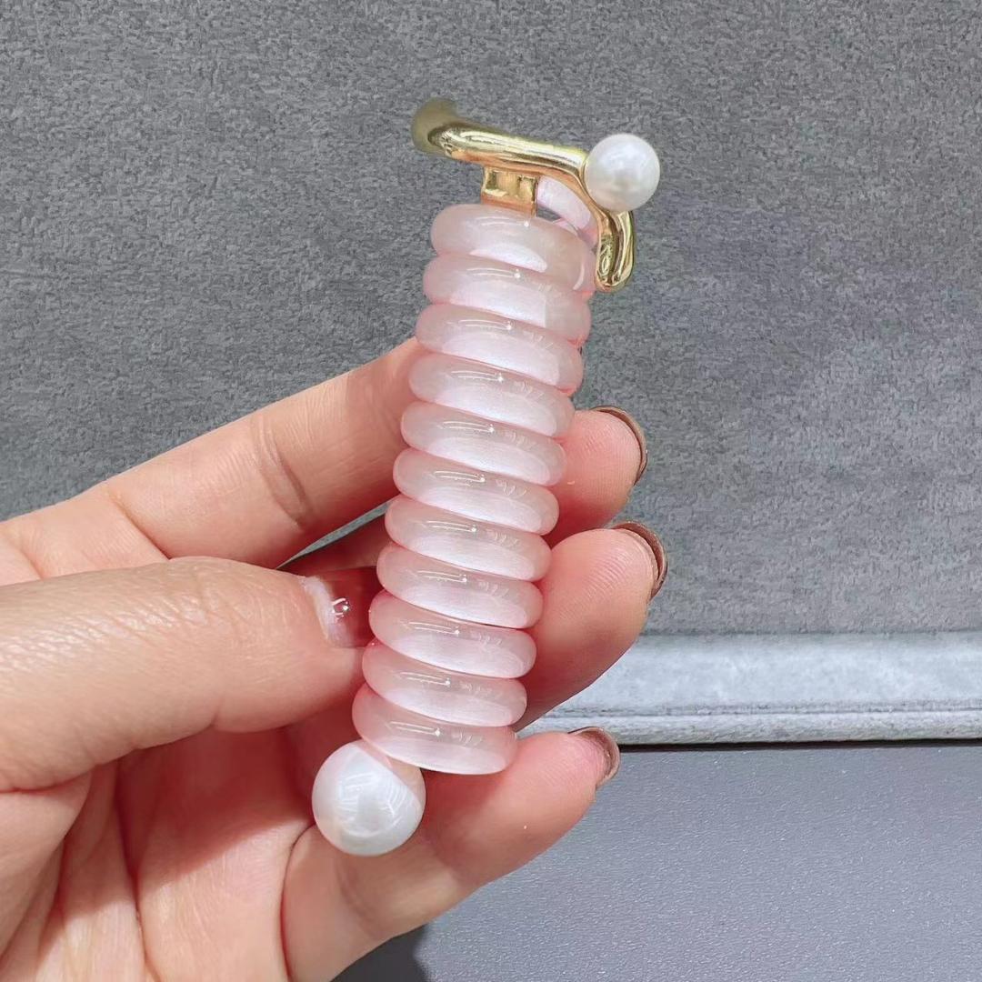 

Японский модный стиль спиральная резинка для волос металлические резинки для волос из ТПУ для девочек и женщин аксессуары для волос