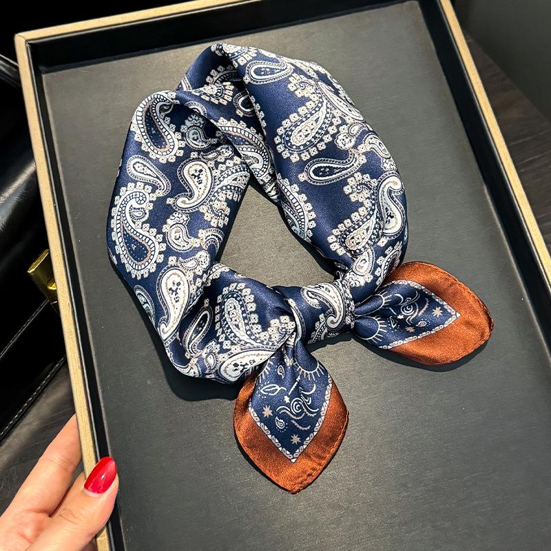 

100% Natural Silk Square Scarf Women Neck Bandana Scarves Female Neckerchief Wrist Fashion Headkerchief Shawl Wrap Hijab beach Real Silk 53x53cm