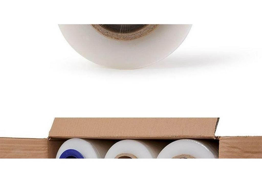 Eco-friendly Transparent Stretch Film, 50cm, 6 Large Rolls for Industrial Use