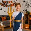 Durable Cosplay Spear Halloween Five-pronged Toy, Lightweight Handheld Plastic Five-tined Toy Fork, Weapon Props for Costume Party Stage Performance