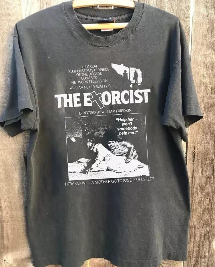 The Exorcist Shirt, The Exorcist Movie Charcoal Cotton T-shirt Unisex S-5XL Unisex T-Shirt S