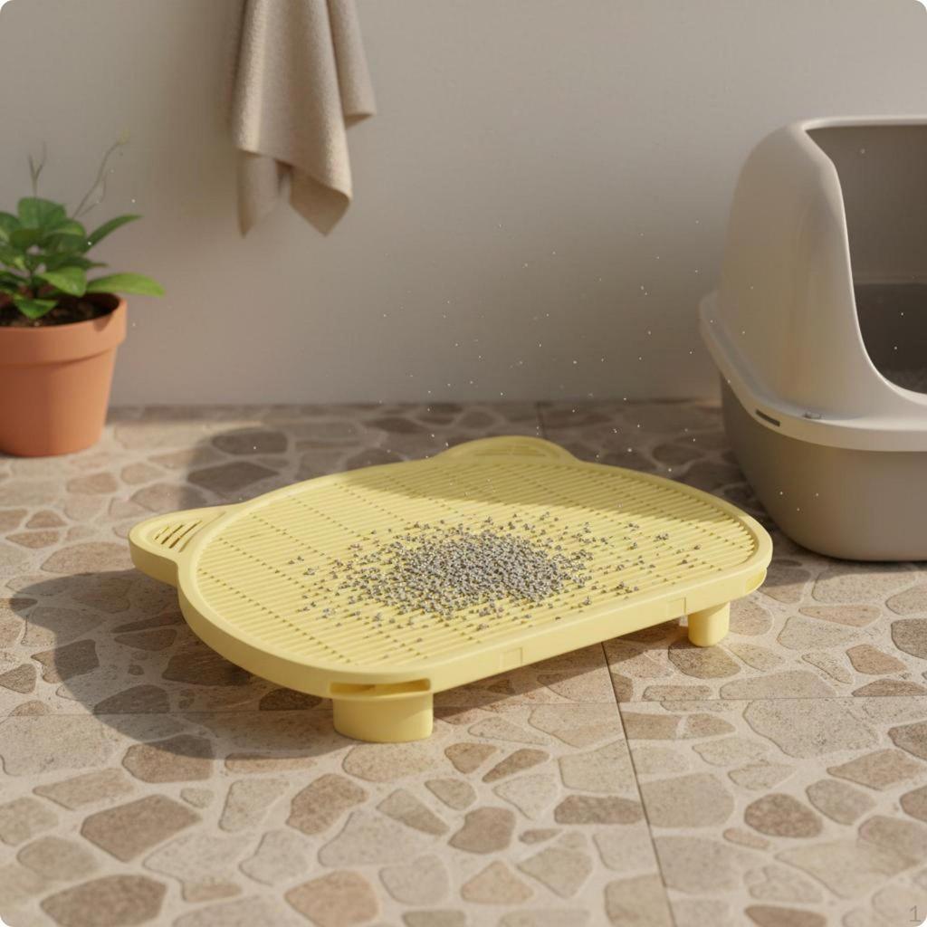 Cat Litter Catcher Mat Anti Scatter Toilet Area Paw Cleaning Pet Supply for Washroom, Laundry
