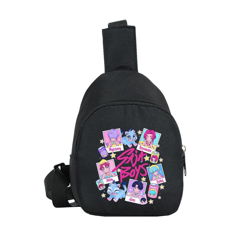 Children'S Breast Bag Animation Cartoon Peripheral Printing Casual Shoulder Bag Going Out Portable Messenger Bag