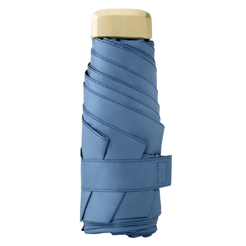 Mini Pocket Women's Umbrella Male Man Ultralight Rain Sun Girls Anti Portable Folding Parasol Beach
