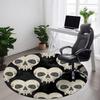 1pc Skull Pattern Office Round Area Rug, Indoor Mat Suitable ForOffice, Under Office Chairs Bedroom Living Room Home Decor, Room Deco u32