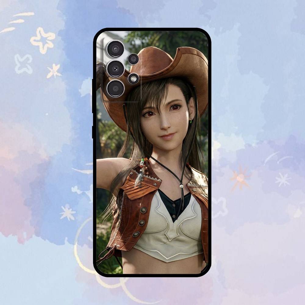 

AAA FFVII A-Aerith & T-Tifa Phone Case For Samsung Galaxy A73,A72,A71,A70,A53,A52,A51,Others Soft Black Cover Samsung a11