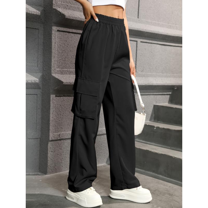 European and American casual pants children's summer new loose big pocket tooling trousers