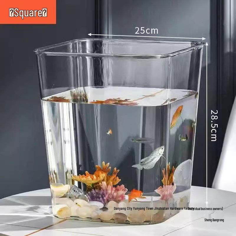 Acrylic Transparent Fish & Flower Arrangement Tank