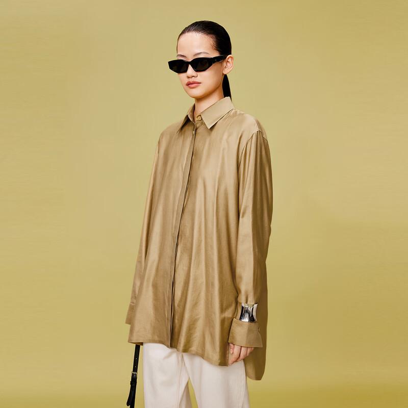LESS 2024 Spring Cotton Casual Long-Sleeve Shirt