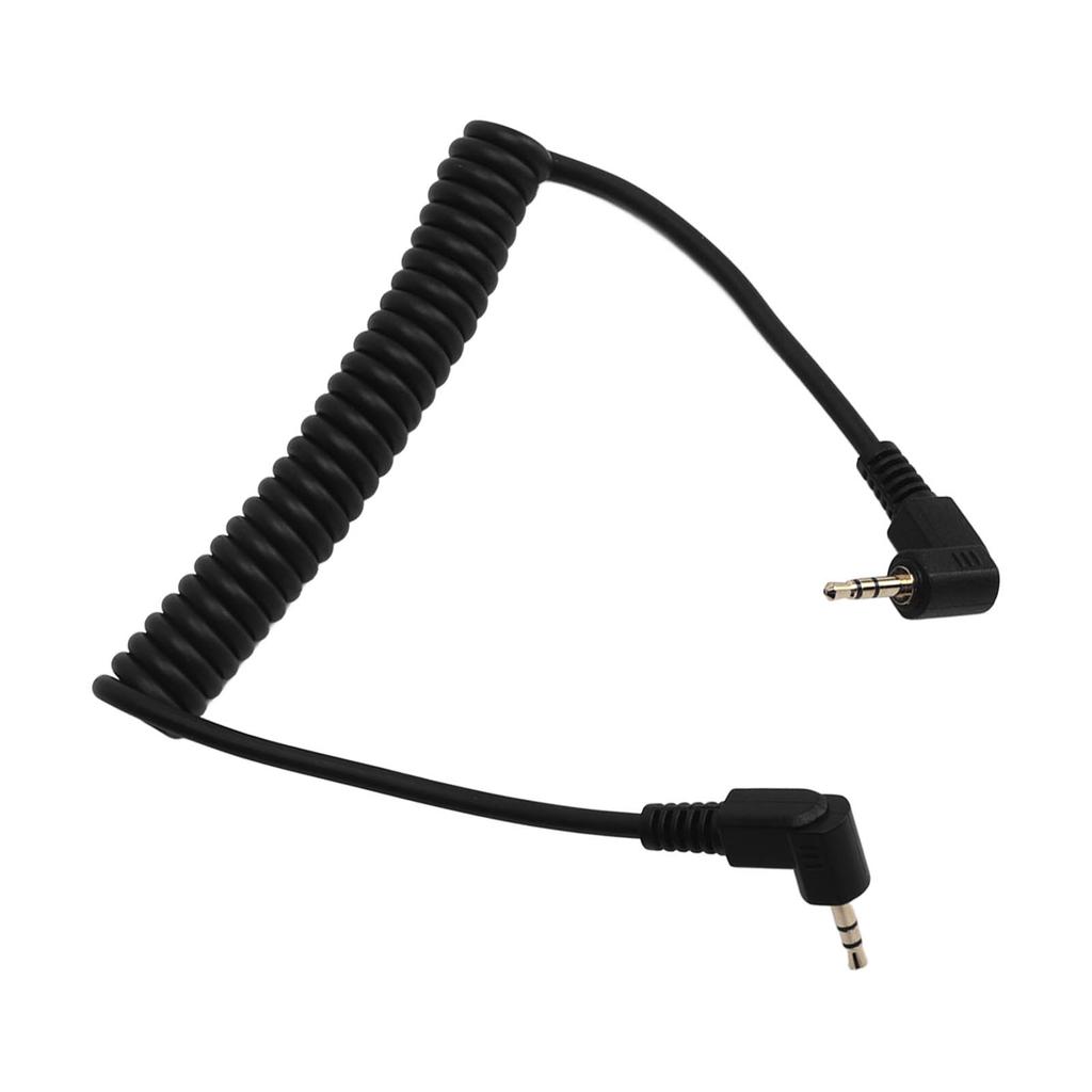 Flash Sync Cable 2.5mm Male to Male Coiled Cord for Olympus Camera EM Series DSLR