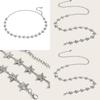 Metal Chain Star Waist Belt For Dresses With Hook Closure Stylish Summer Accessory