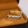 New Retro Popular Personality Chain Shaped 925 Sterling Silver Jewelry Not Allergic Geometric Twist Exquisite Women Rings R196