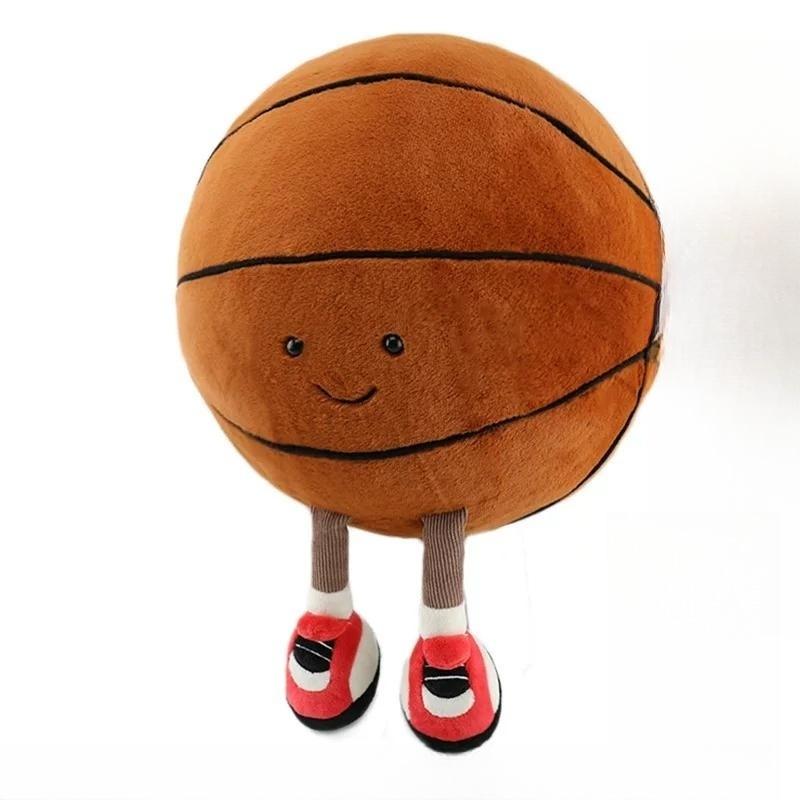 20/28cm Smile Basketball Plush Toy Cute Ball Pillow Car Home Football Doll Smiley Ball Vent Throw Creative Indoor Decor Gift